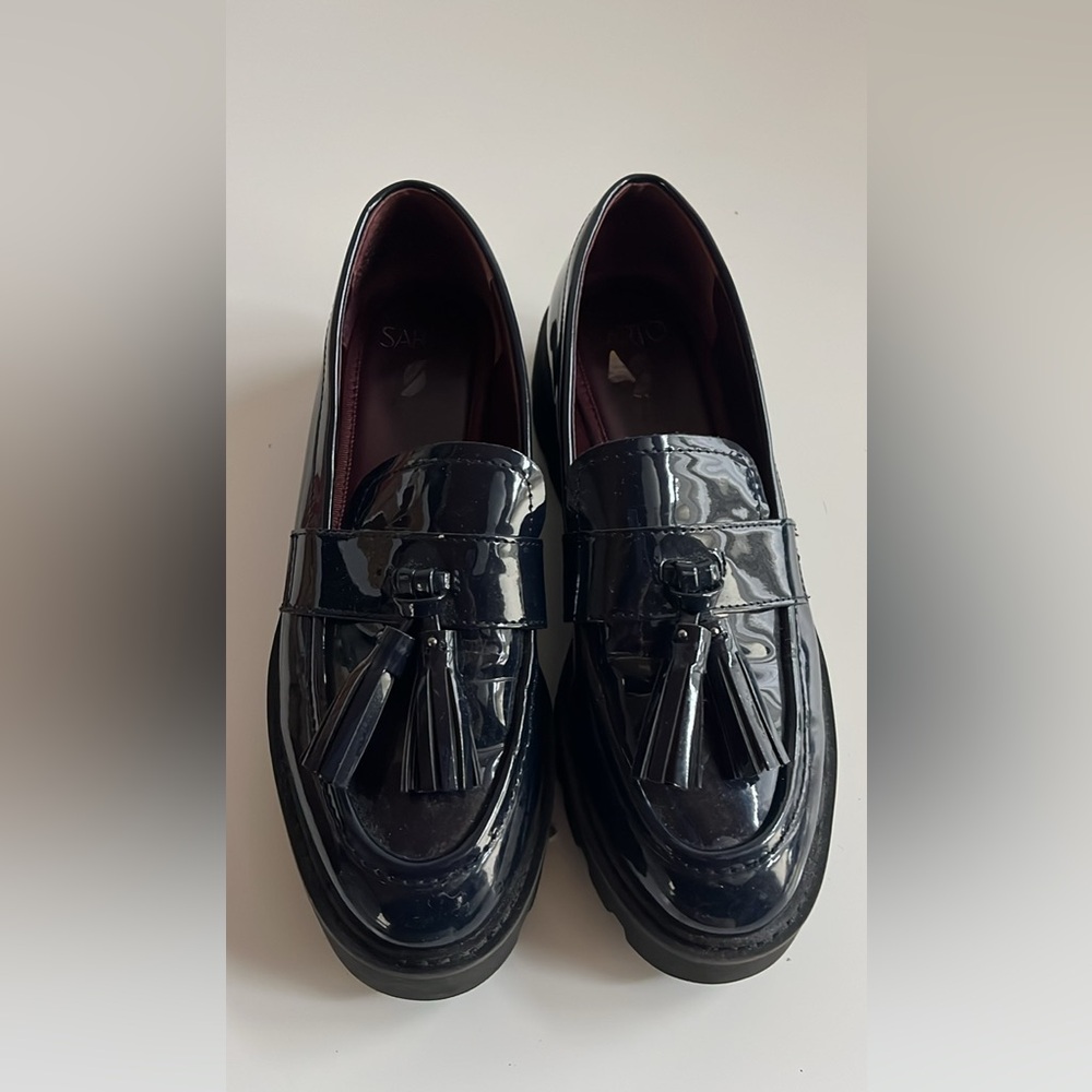 Franco Sarto patent loafers
